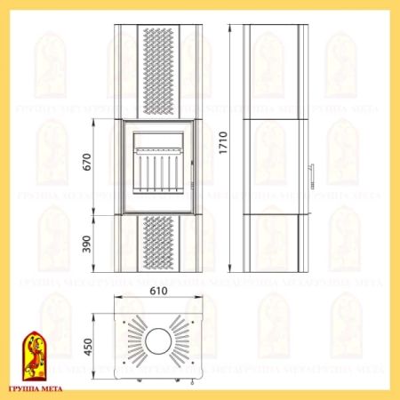 фото Печь-камин Бастион 8