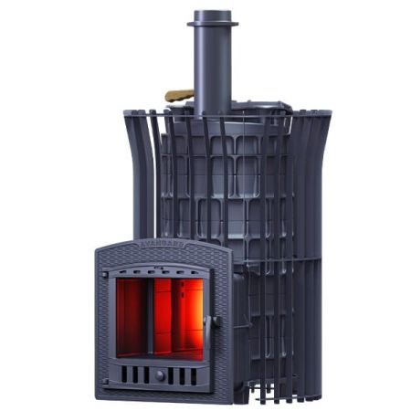 фото Печь для бани Гефест АВАНГАРД ЗК 40 (П2) Ураган в сетке Тюльпан