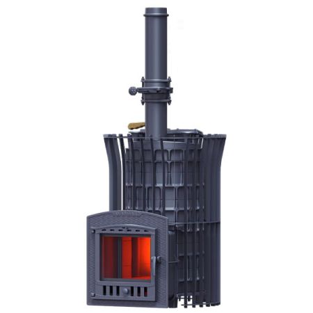 фото Печь для бани Гефест АВАНГАРД ЗК 40 (П2) Ураган в сетке Тюльпан