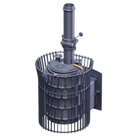 фото Печь для бани Гефест АВАНГАРД ЗК 40 (П2) Ураган в сетке Тюльпан