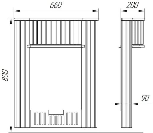 фото Портал банной печи Макси ПФ (Окаменевшее дерево) Ферингер