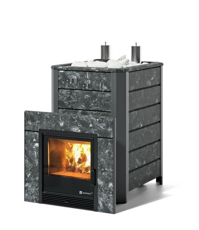 фото Печь для бани Easysteam Ялта 35 К/2024 в облицовке из камня