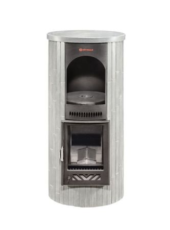 фото Печь отопительно-варочная Лада в облицовке из натурального камня