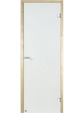  фото HARVIA Двери стеклянные для бани и сауны 7/19 коробка сосна, прозрачная