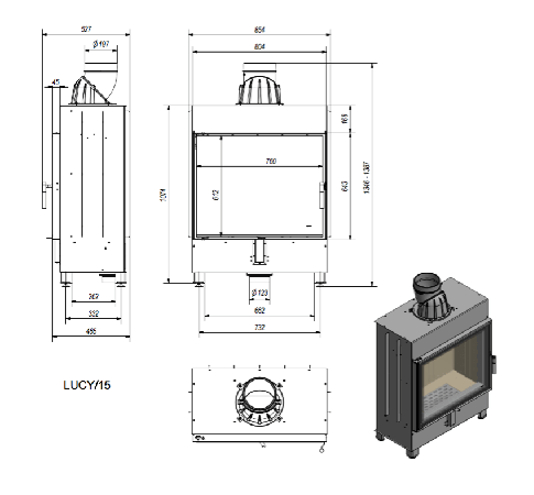 фото Каминная топка Lucy 15
