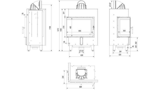 фото Каминная топка Lucy 12 L BS Г-образное стекло