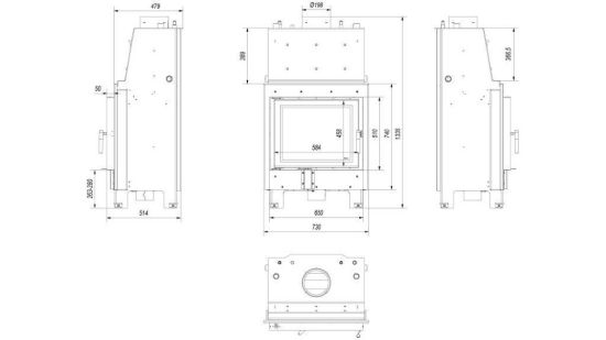 фото Каминная топка с водяным контуром MBZ PW 13 W