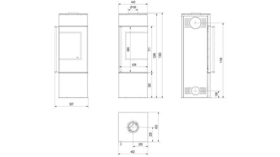 фото Печь-камин угловая Thor 8 KRATKI