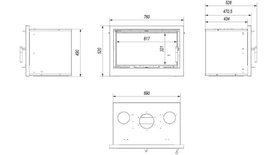 фото Каминная топка Arke 70 