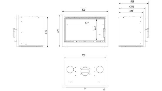 фото Каминная топка Arke 75 (турбина)