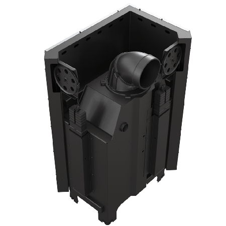 фото Угловая каминная топка MBM L BS G SG, гильотина Kratki