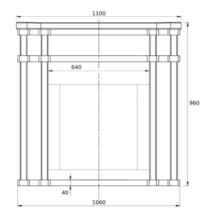 фото Портал из натурального камня к печи Атмосфера L/XL