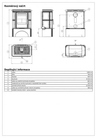 фото Печь-камин ABX BAVARIA KI, с допуском воздуха