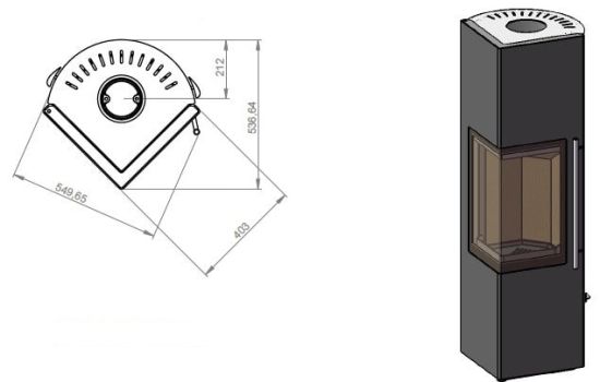 фото Печь-камин Стеван 700 XL white
