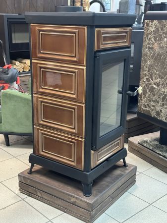 фото Печь-камин Astov Майолика карамель