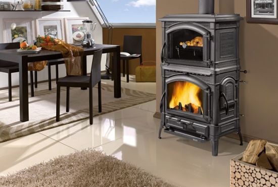 фото Чугунный камин с духовкой Isotta Forno La Nordica