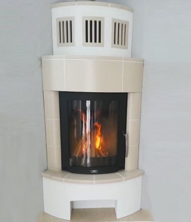 фото Керамический камин Normandie, угловой