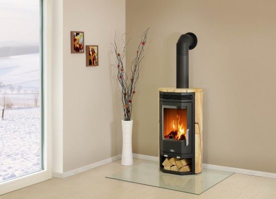 фото Печь-камин Baltik 4 бразильский песчаник с верхней плитой