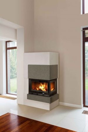 фото Камин ABX с облицовкой Norfolk угловой  с теплообменником