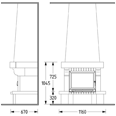 фото Каминная облицовка Supra Carmine