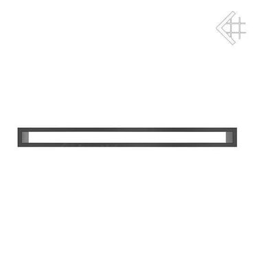  фото Каминная вентиляционная решетка 6*80 туннель черная