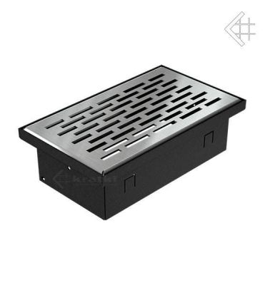  фото Напольная каминная вентиляционная решетка 11*17 стальная