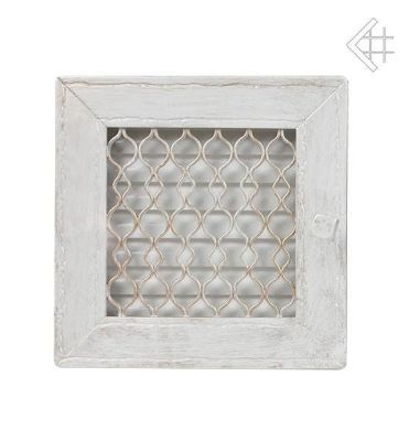  фото Каминная вентиляционная решетка выдвижная 17*17 Ретро белая