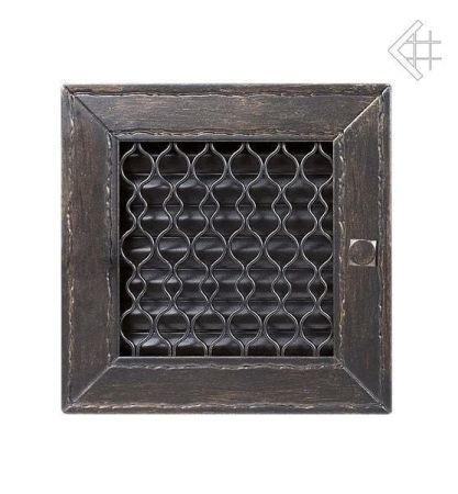 фото Каминная вентиляционная решетка выдвижная 17*17 Ретро графит