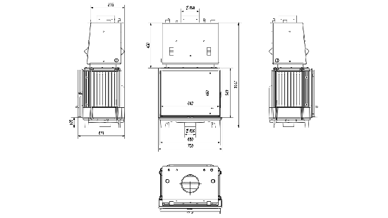 фото Каминная топка с водяным контуром Franek PW 12 W