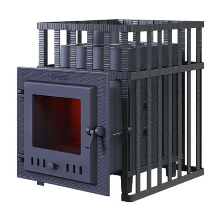 фото Чугунная банная печь Гефест Гроза 18(М) в сетке