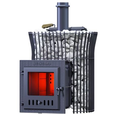 фото Печь для бани Гефест АВАНГАРД ЗК 25 (М) Ураган в сетке Тюльпан