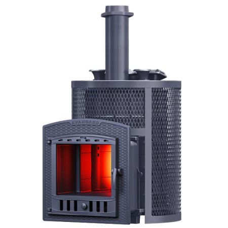 фото Банная печь Авангард ЗК 35 (П2) Ураган в круглой сетке