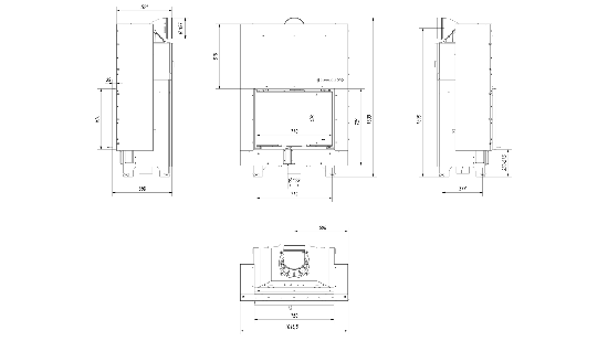 фото Стальная каминная топка MBA G гильотина Kratki