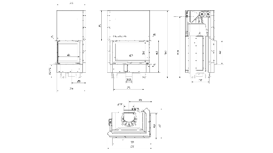 фото Каминная топка MBM P BS G Г-образное стекло,гильотина