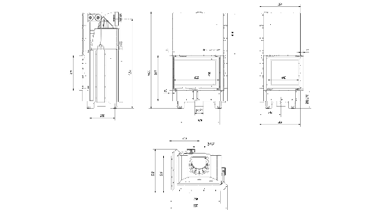 фото Каминная топка MBZ L BS G Г-образное стекло,гильотина