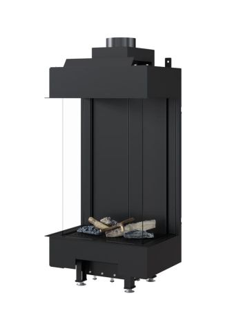 фото Трехсторонняя газовая каминная топка Kratki PRO LEO/LP/45/68