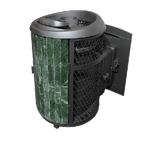 фото Печь для бани PRO Metall Атмосфера L комбинированной облицовкой Змеевик