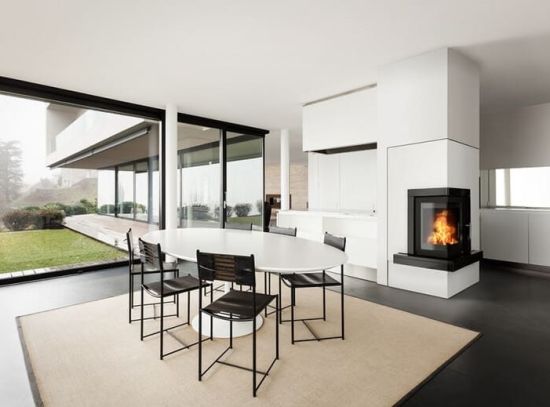 фото Камин ABX с облицовкой Wells угловой