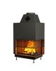 Открытая угловая каминная топка с сеткой 02С 70\50