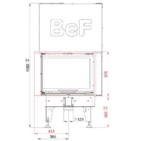 фото Угловая топка BeF THERM V8CL