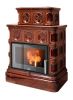 Печь-камин ABX KARELIE EXclusive, кафельный цоколь