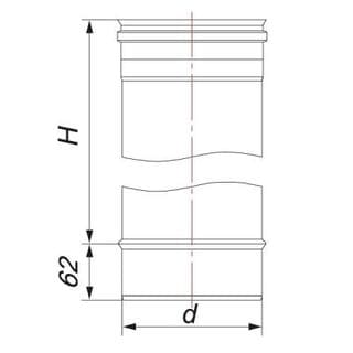 фото Труба прямая 200мм, VHR500/304