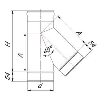 фото Тройник 180мм, VHR45/304