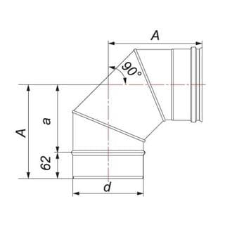 фото Отвод 180мм, VHR90/304