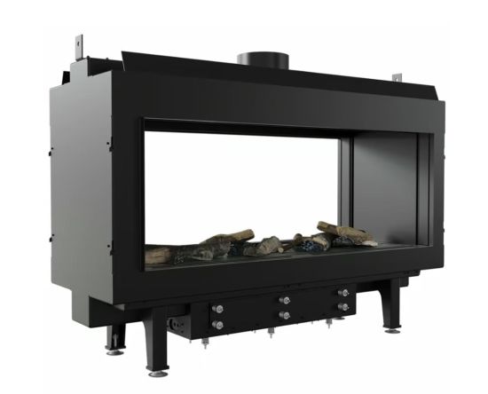 фото Газовая каминная топка Kratki Pro LEO/100/TUNEL