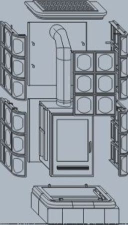 фото Керамический камин Kaledonie K, TV 6,9kW