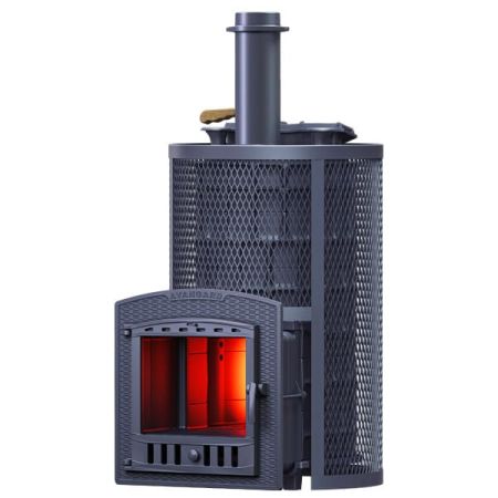 фото Печь для бани Гефест АВАНГАРД ЗК 40 (П2) Ураган в круглой сетке