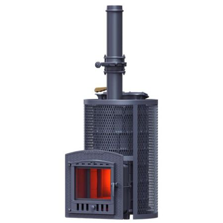 фото Печь для бани Гефест АВАНГАРД ЗК 40 (П2) Ураган в круглой сетке