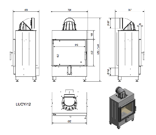 фото Каминная топка Lucy 12