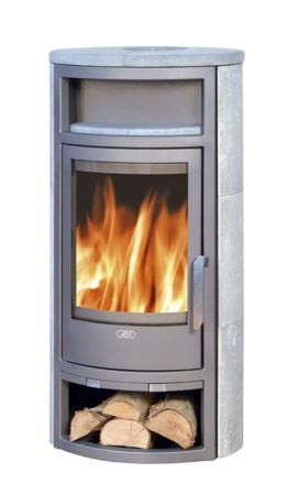 фото Печь-камин Polar 6 ABX талькохлорит с панорамным стеклом